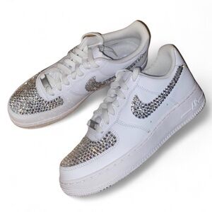 Nike Air Force 1’s Low Tops All Sizes With Luxe Crystals Ticks New